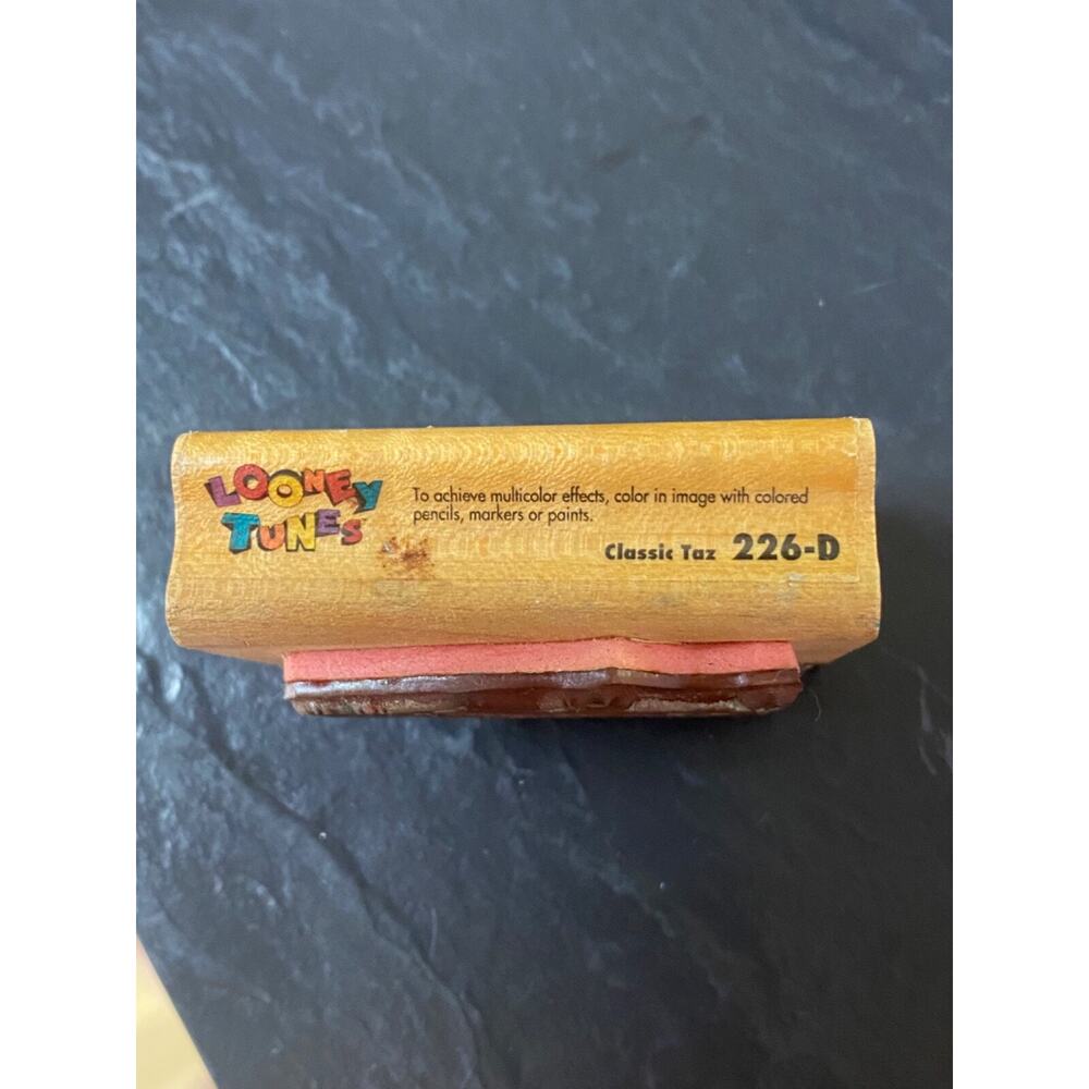 Vintage 1994 Warner Brothers Rubber Stamp Looney Tunes Taz Stamp - Picture 2 of 7